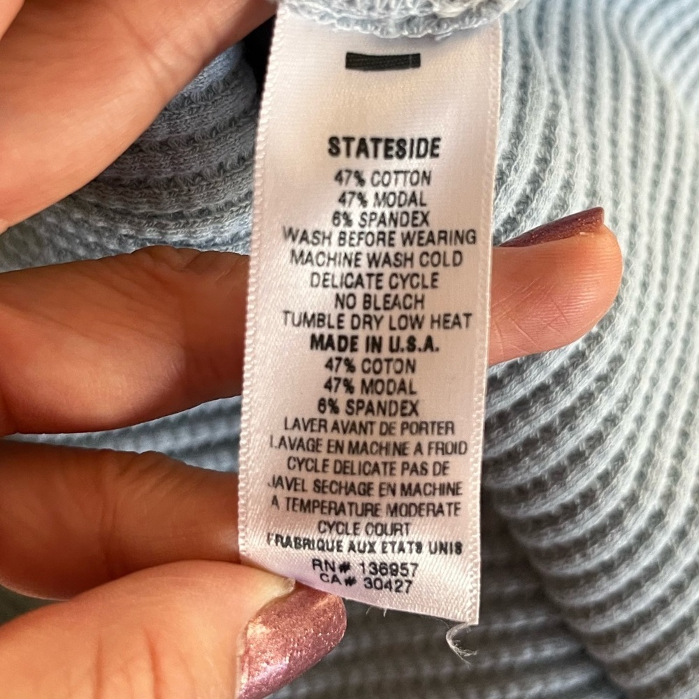 NWT Anthropologie Stateside Luxe Light Blue Thermal Turtleneck Midi Dress Medium - Picture 5 of 6